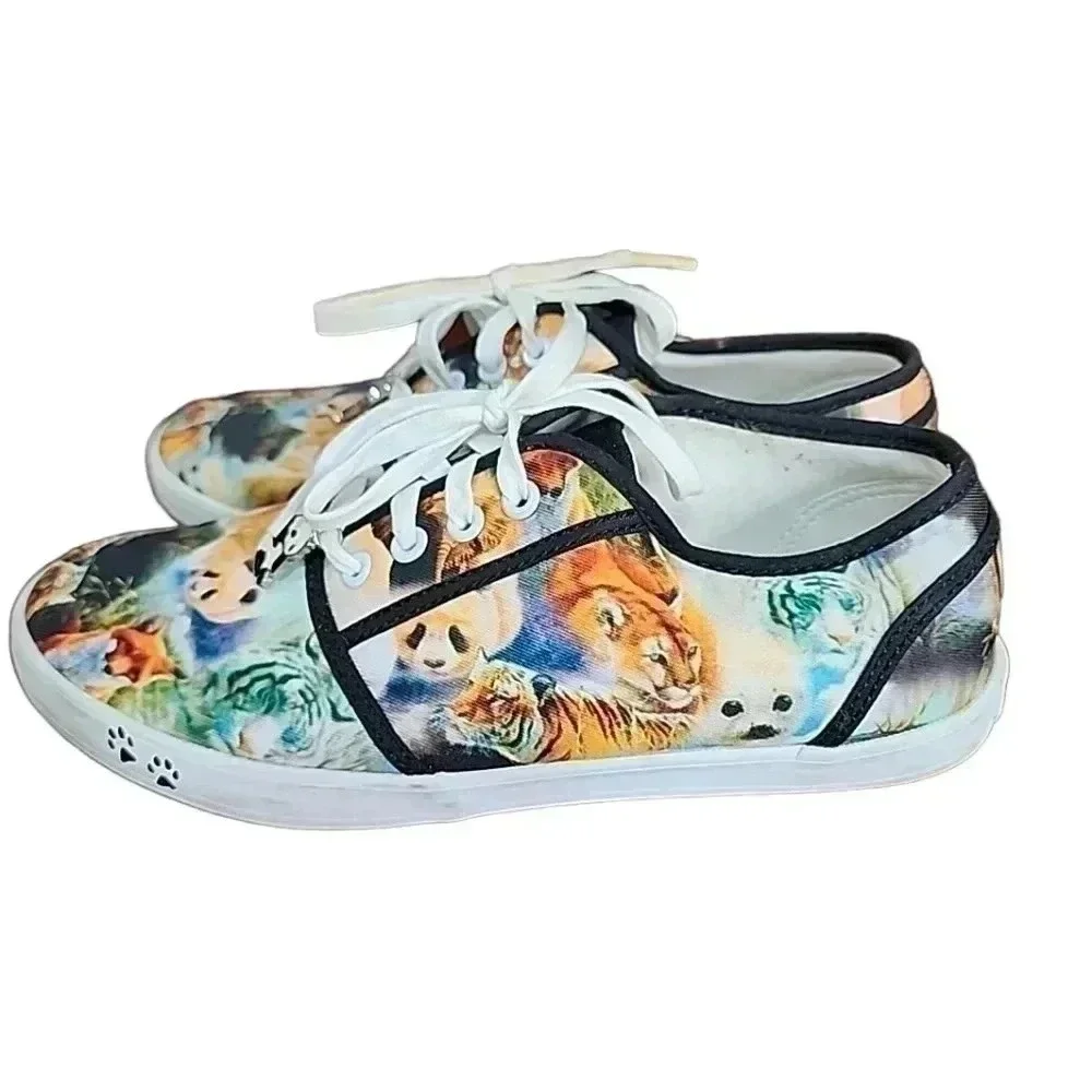 THE Bradford Exchange Animal Kingdom Canvas shoes. Size 8 - Picture 10 of 16